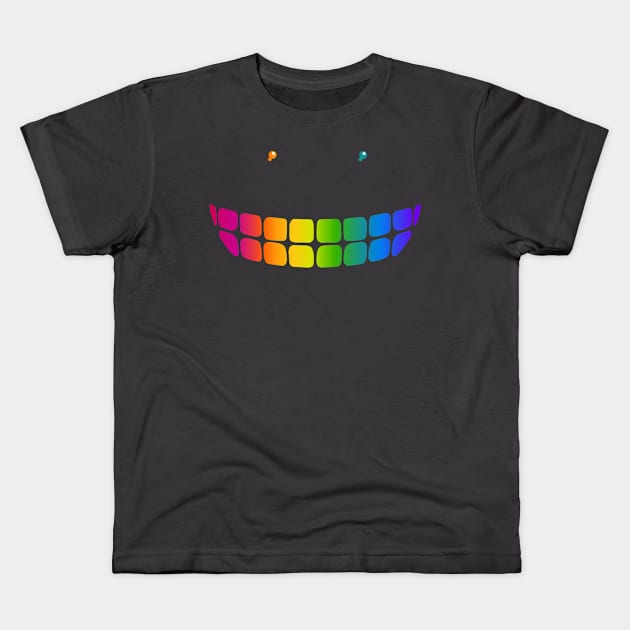 Floating Smile - in rainbow colors Kids T-Shirt by RawSunArt